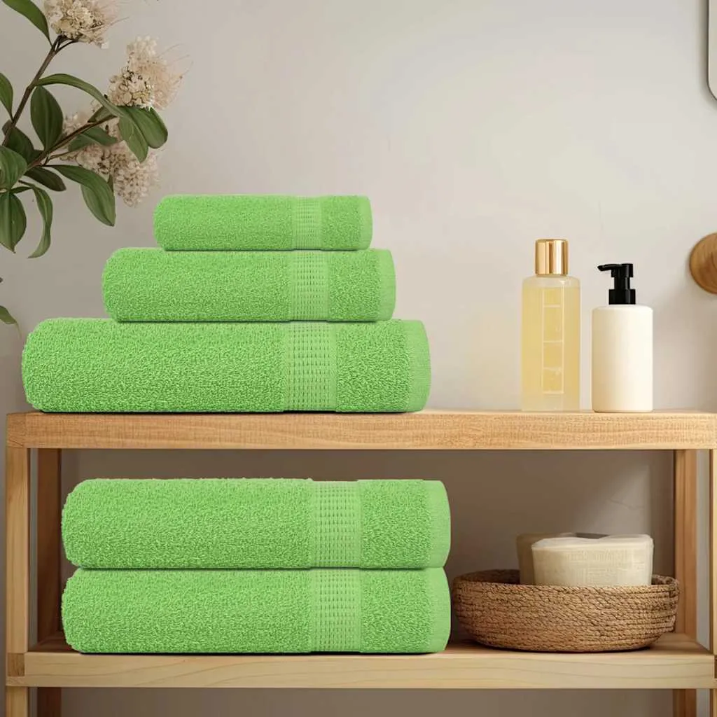 vidaXL 8 Piece Towel Set Green 360 gsm 100% Cotton