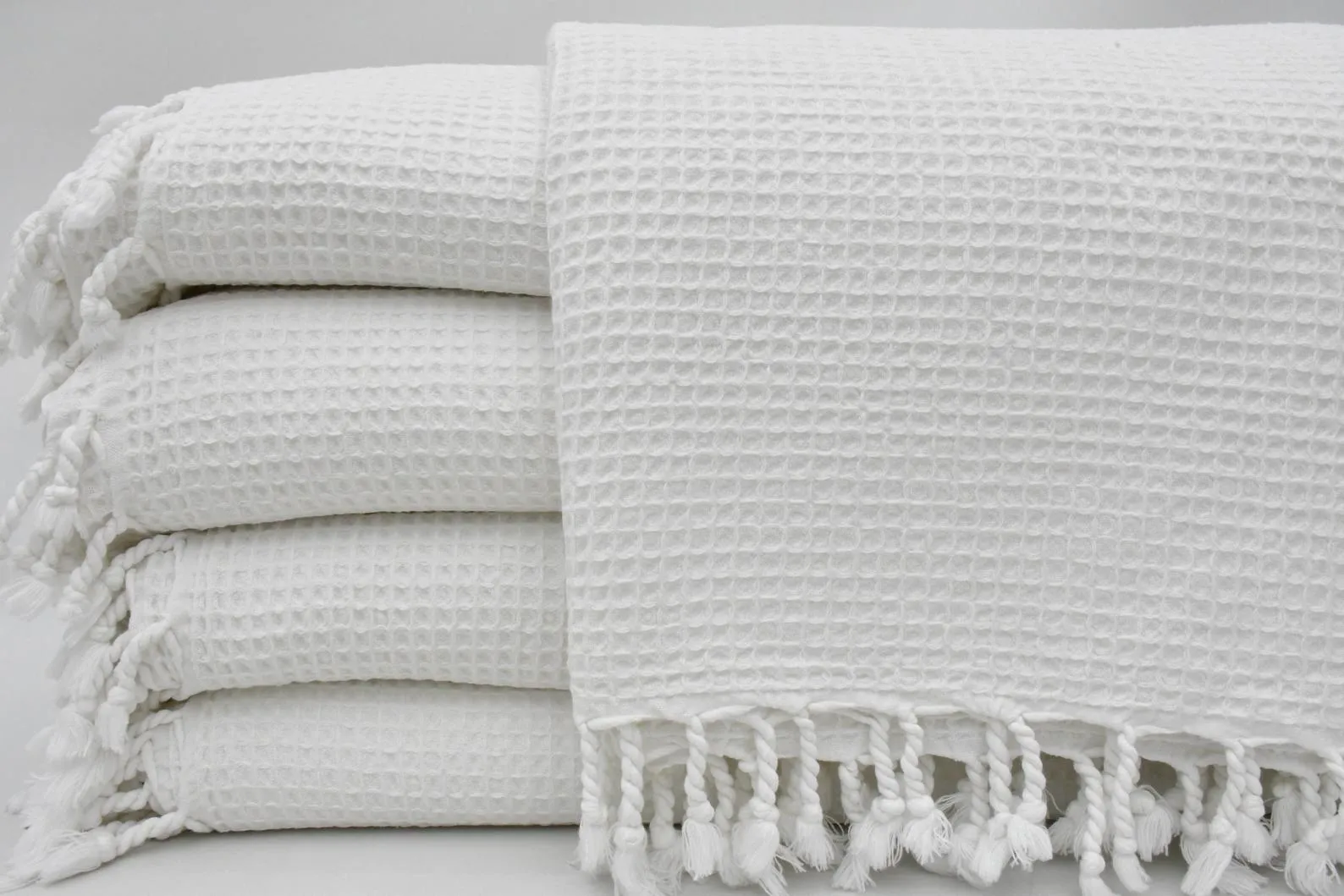 WAFFLE WHITE TURKISH TOWEL