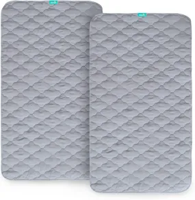 Waterproof Crib Mattress Protector Pad | Bed Pad Mat - 52" x 28", Anti Slip & Durable, 2 Pack