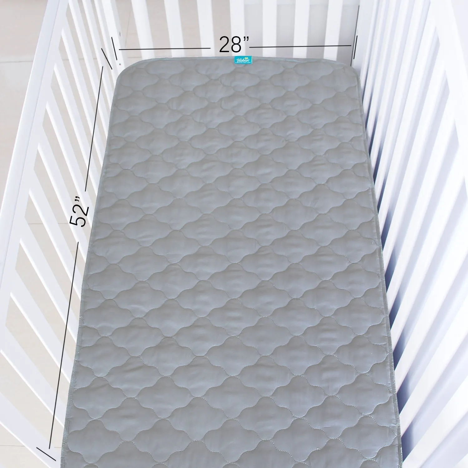 Waterproof Crib Mattress Protector Pad | Bed Pad Mat - 52" x 28", Anti Slip & Durable, 2 Pack