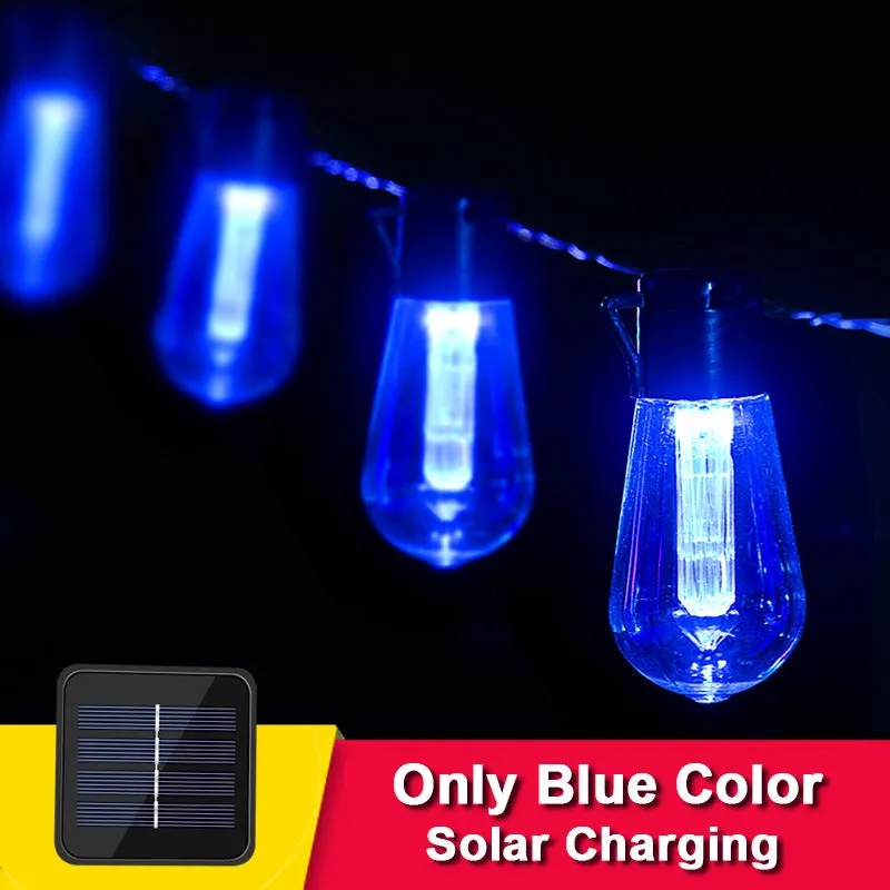 Waterproof LED Solar String Light Bulb Decoration