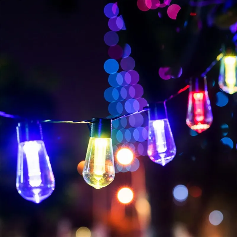 Waterproof LED Solar String Light Bulb Decoration