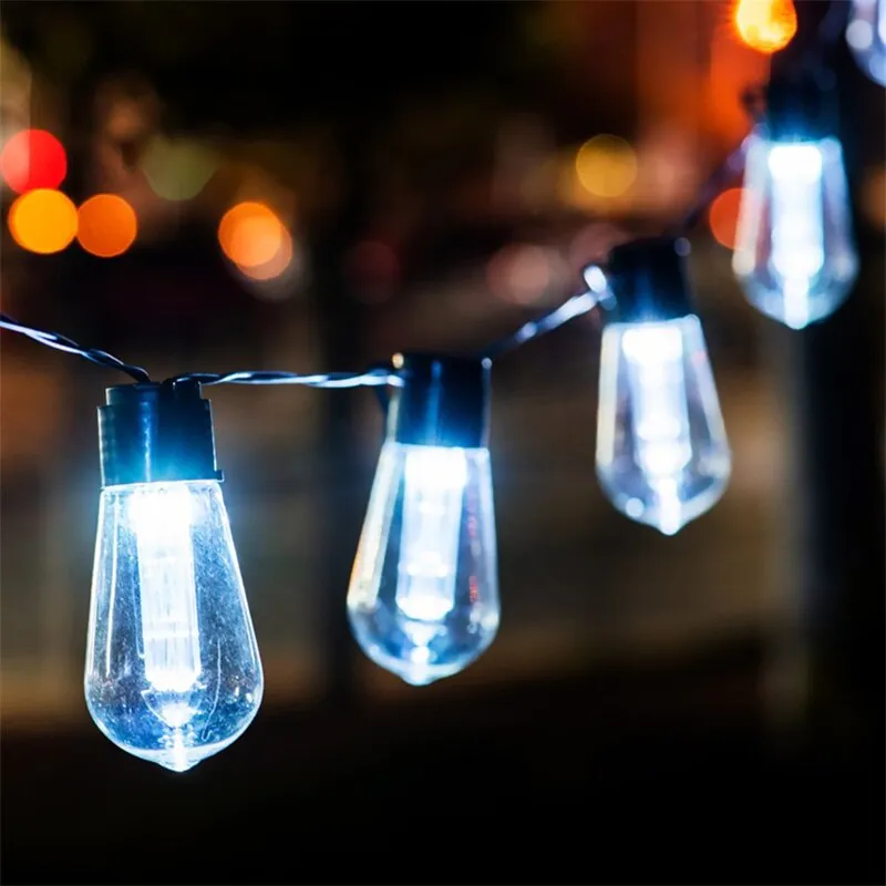 Waterproof LED Solar String Light Bulb Decoration