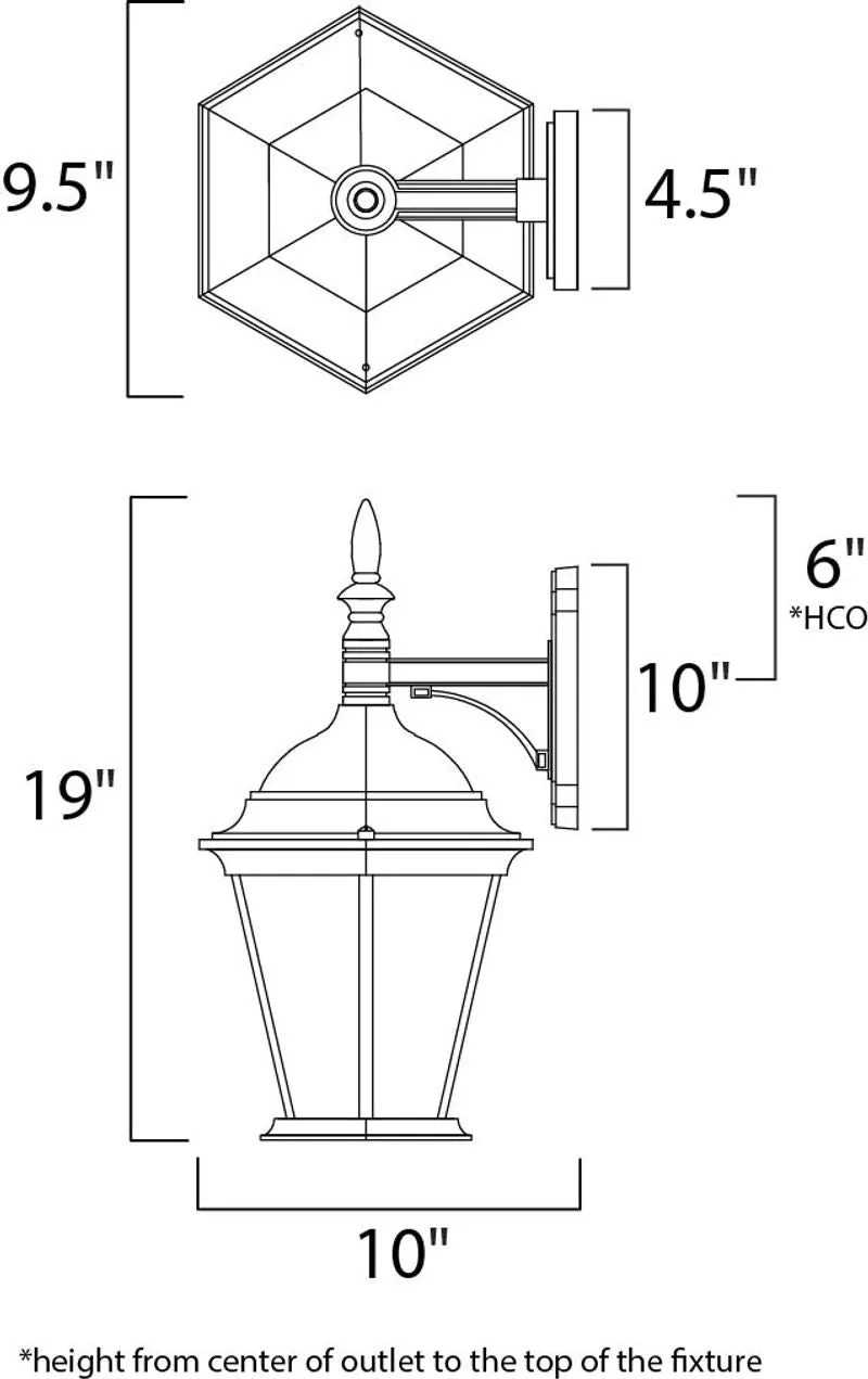 Westlake 9.5" Hanging Outdoor Wall Mount