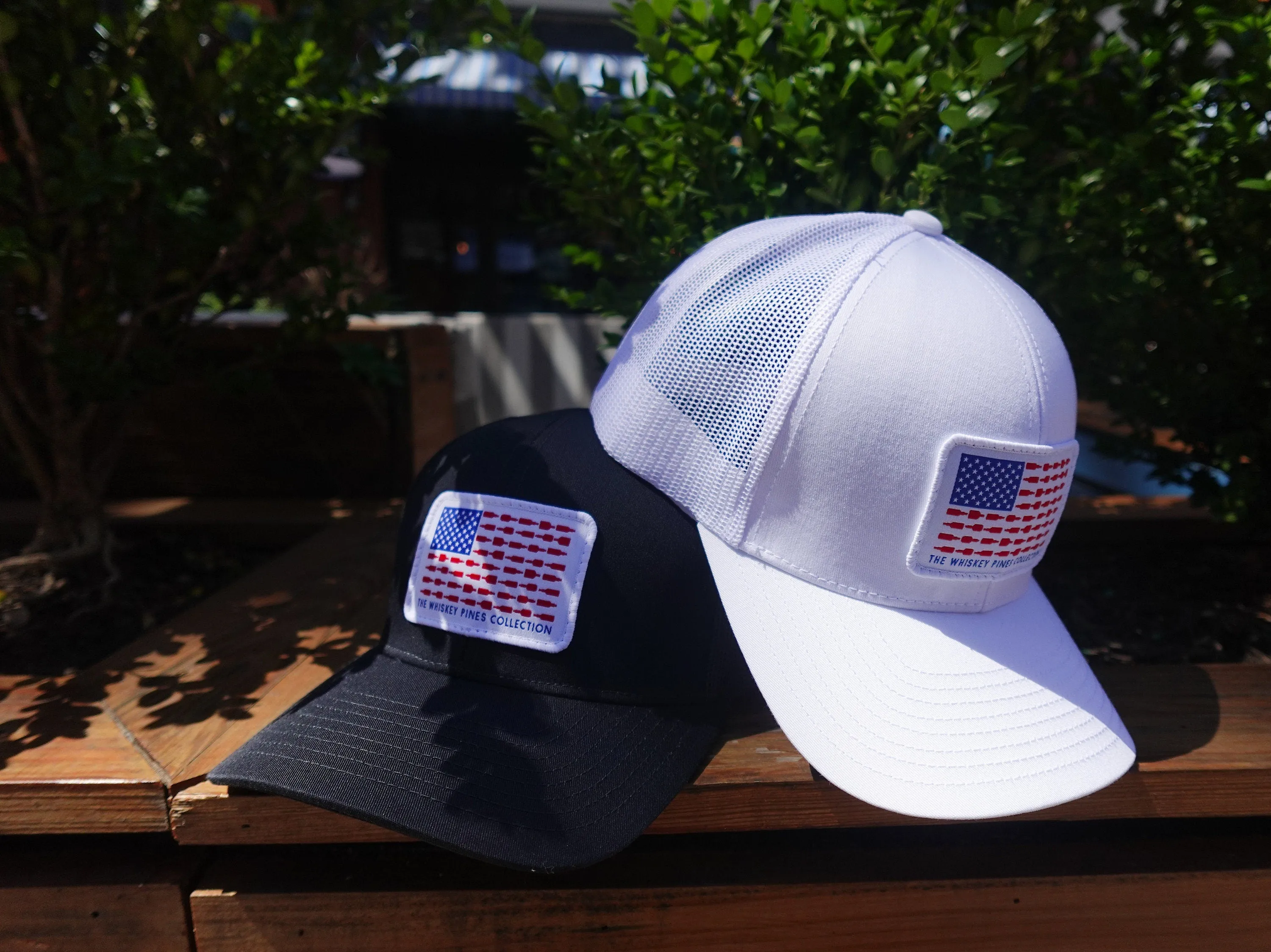 Whiskey American Flag Trucker Hat