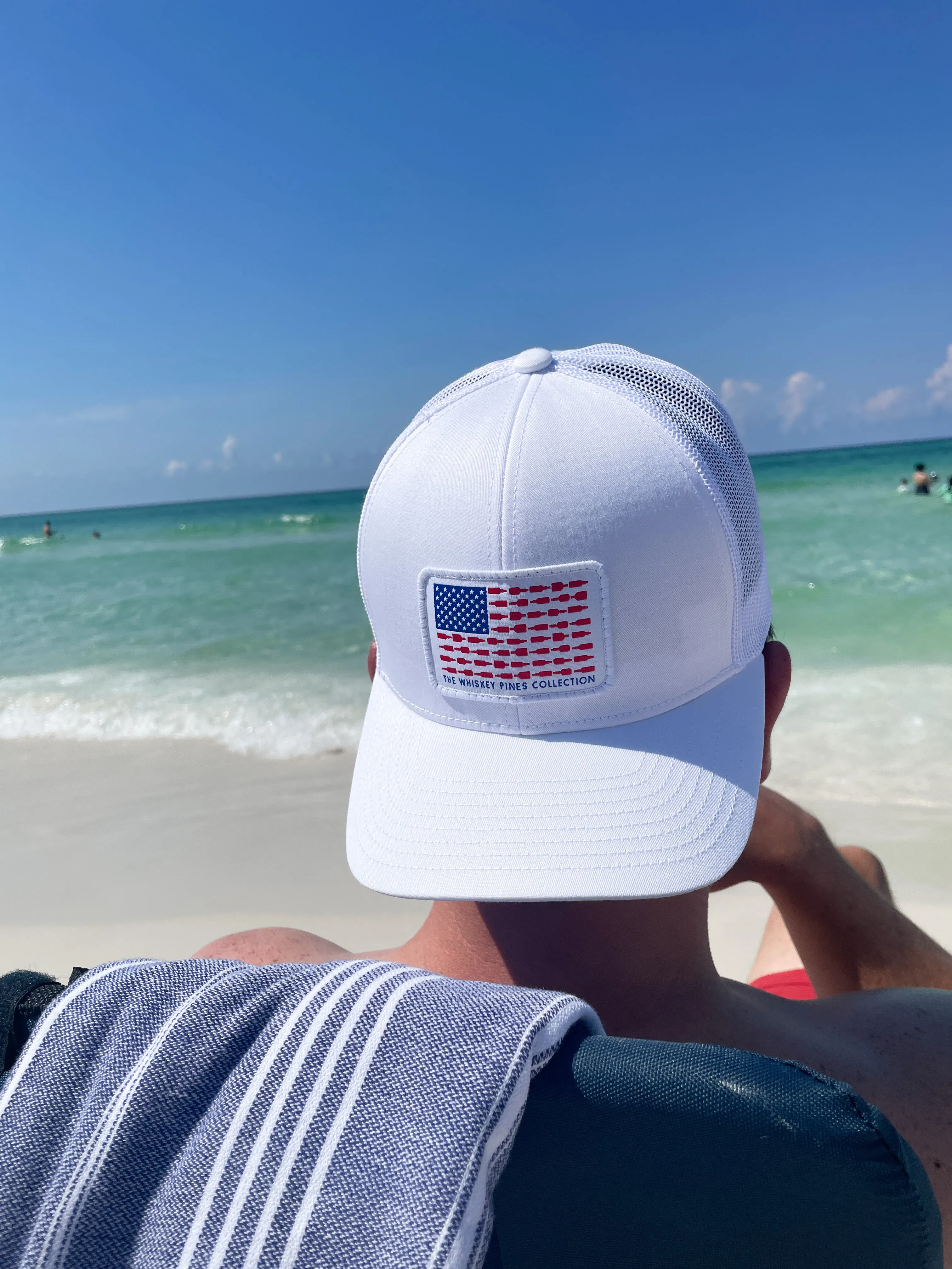 Whiskey American Flag Trucker Hat