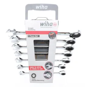 Wiha 30390 Metric Ratcheting Combination Wrench Set (7-Piece)