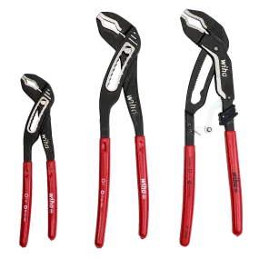 Wiha 34690 3 Piece Classic Grip V-Jaw Tongue and Groove Pliers Tray Set