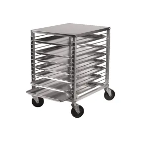 Winco ALRK-15 15-Tier Aluminum End-Load Sheet Pan Rack / Bun Tray Rack with Solid Top