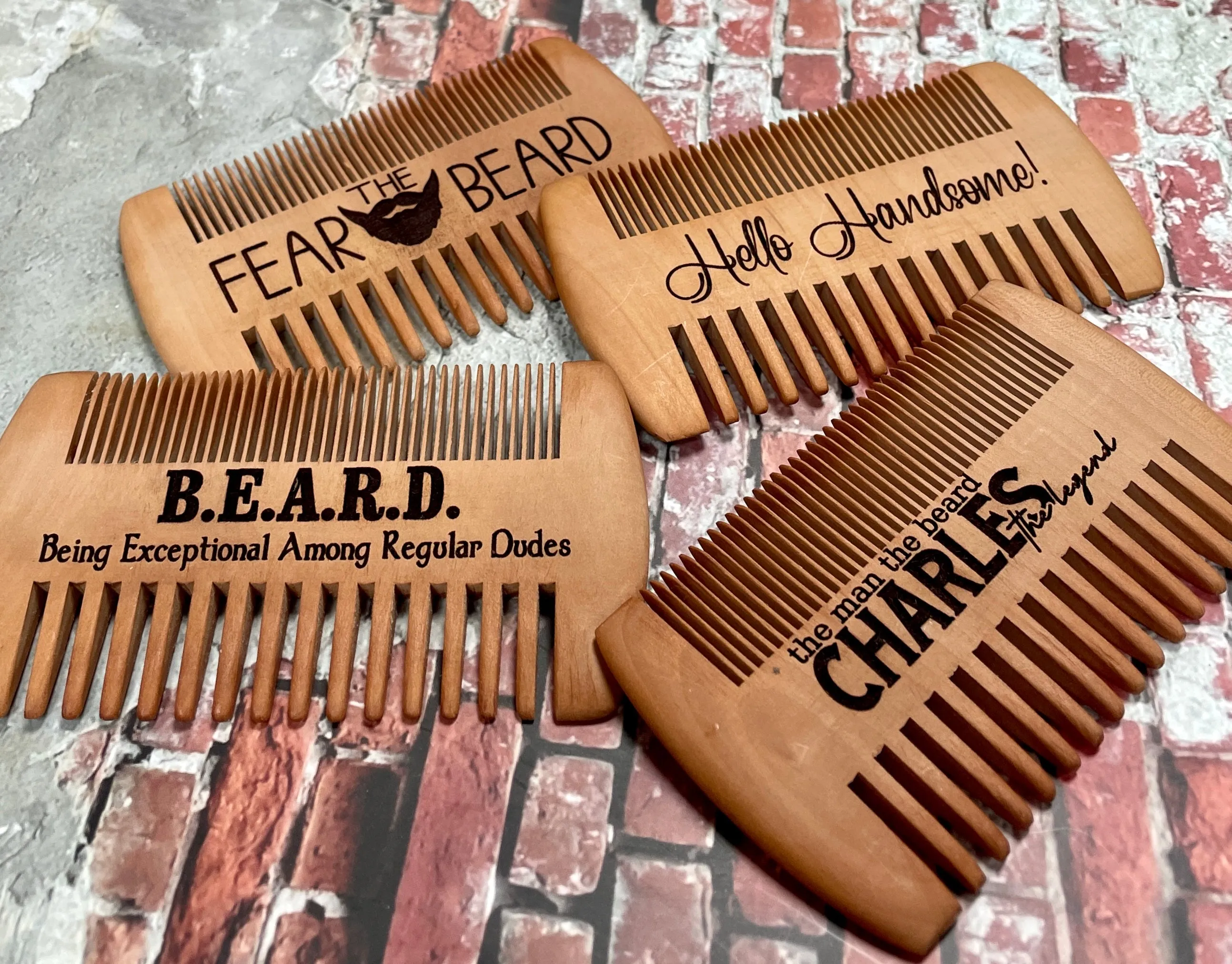 Wooden Beard Combs