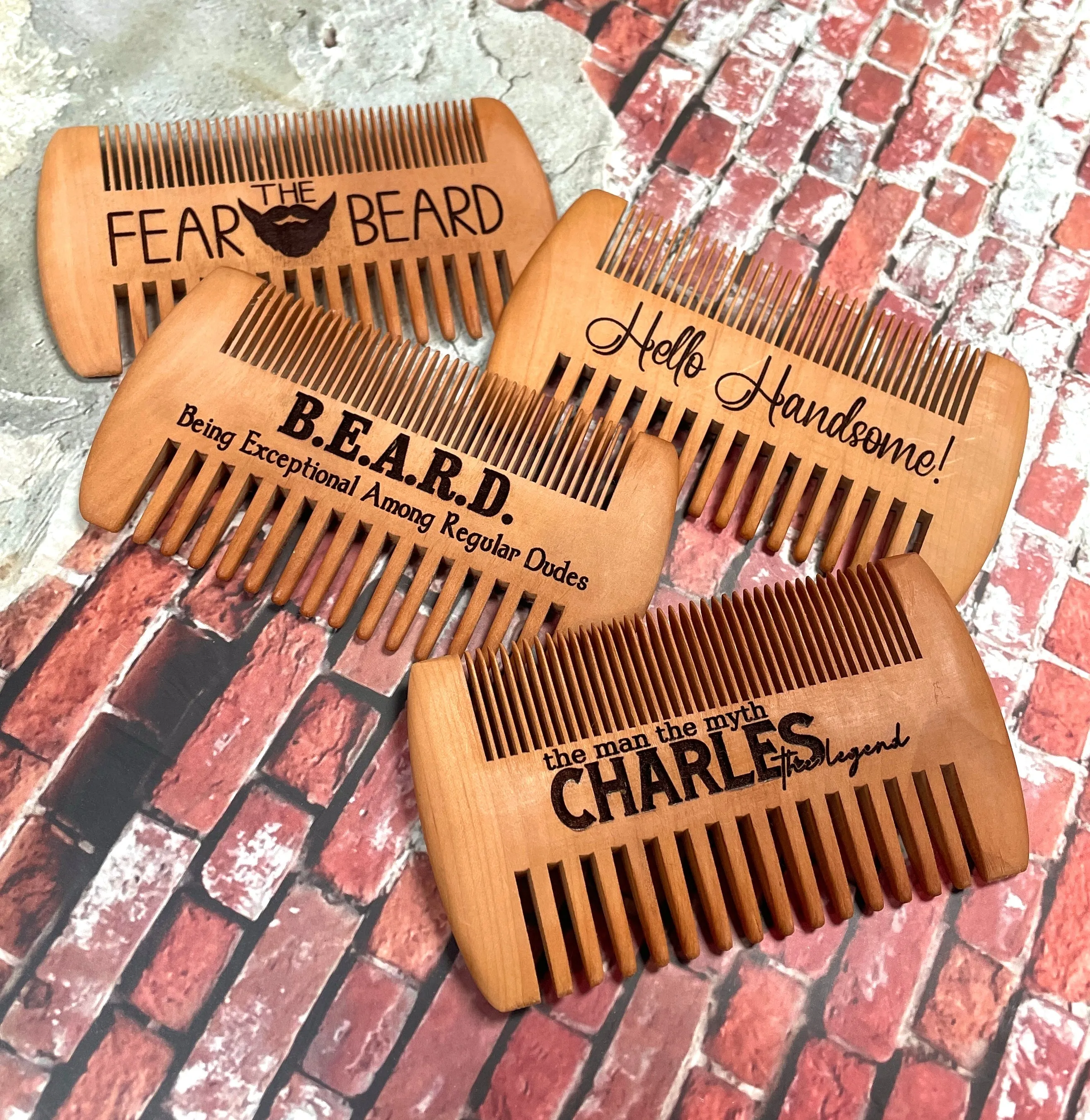 Wooden Beard Combs